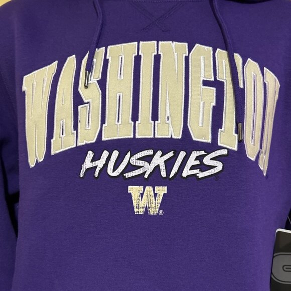 NEW Washington Huskies Colosseum Athletics Purple Hoodie Sweatshirt Men's L - Picture 2 of 11